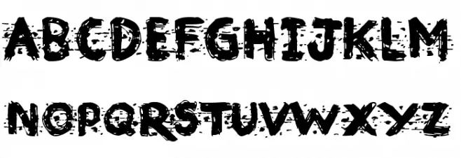 Broken Ink Font Litere mari