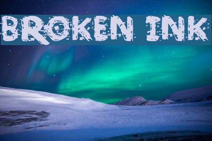 Broken Ink Font examples