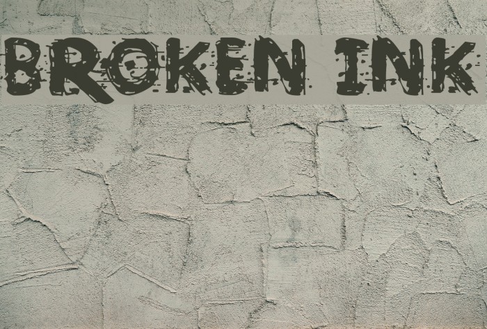 Broken Ink Font examples