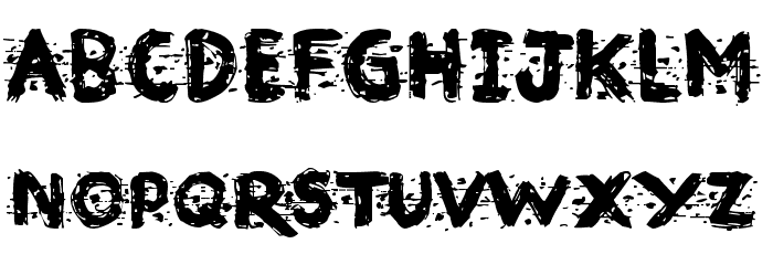 Broken Ink Font LOWERCASE