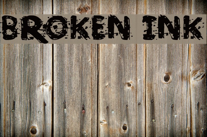 Broken Ink फ़ॉन्ट examples