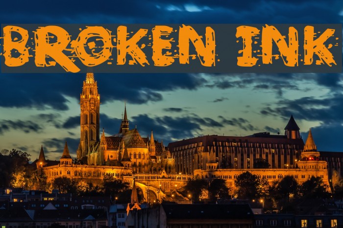 Broken Ink फ़ॉन्ट examples