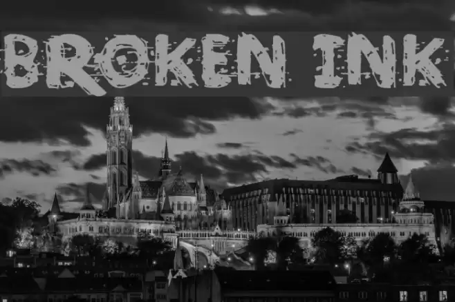 Broken Ink Font examples