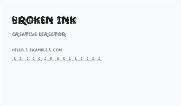 Broken Ink Business Card