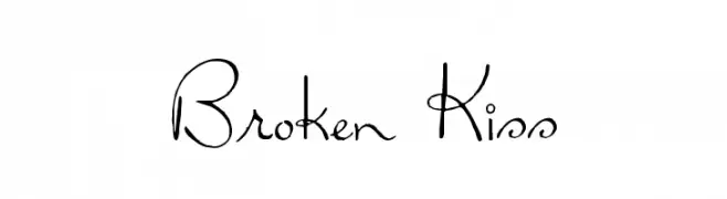 Broken Kiss  नि: शुल्क फ़ॉन्ट्स डाउनलोड