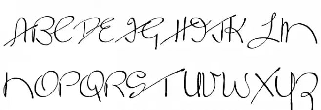 Broken Kiss Font UPPERCASE