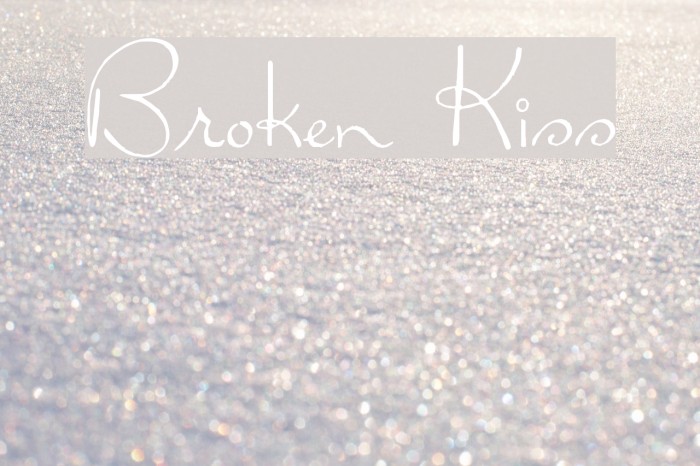 Broken Kiss Font examples