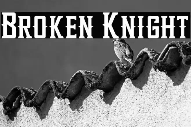 Broken Knight Font examples