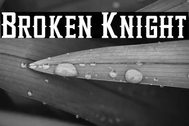 Broken Knight Font examples