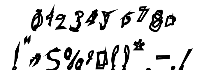 Broken Lamp Condensed Oblique Font OTHER CHARS