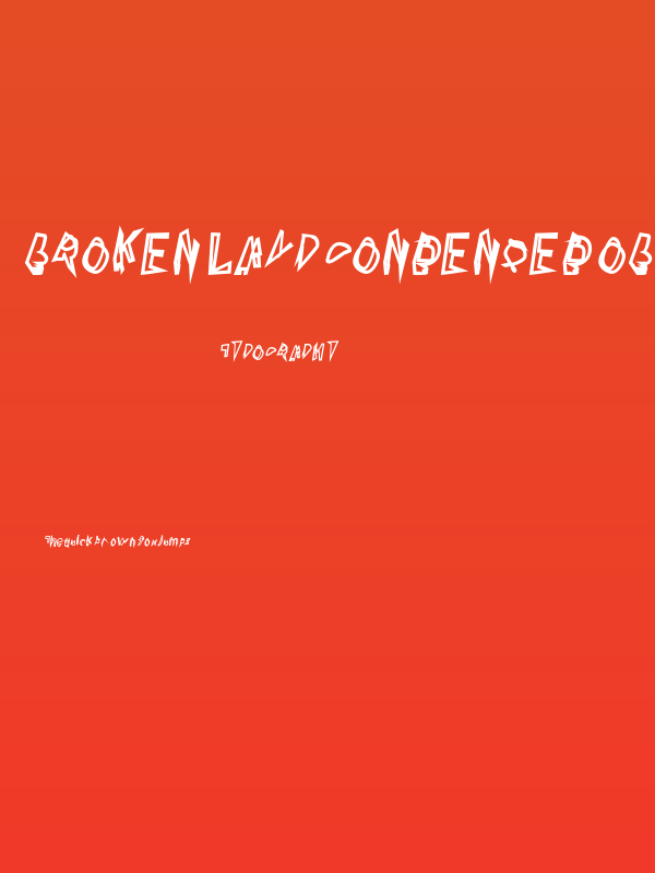 Broken Lamp Condensed Oblique Poster