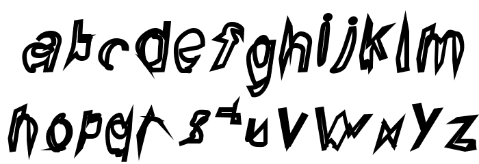 Broken Lamp Condensed Oblique Font LOWERCASE