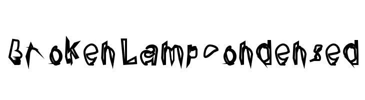 Broken Lamp Condensed  font caratteri gratis