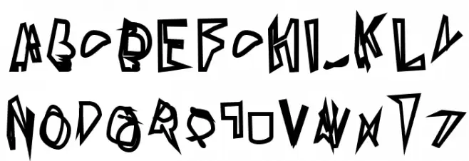 Broken Lamp Condensed Schriftart Groß