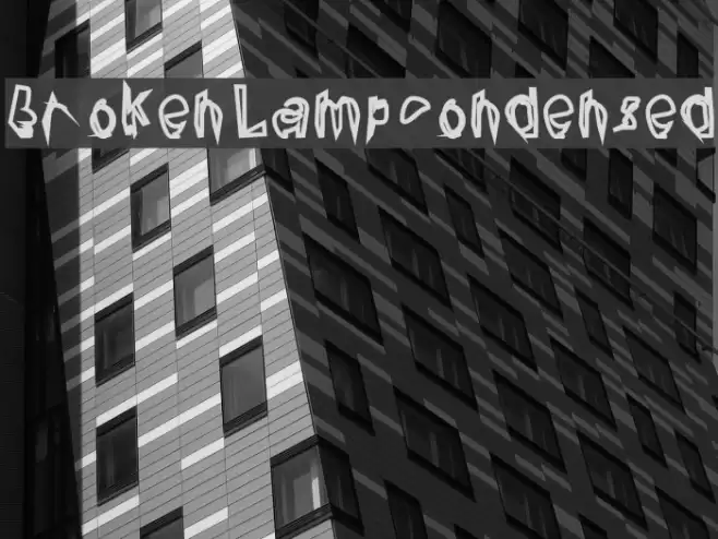 Broken Lamp Condensed Font examples