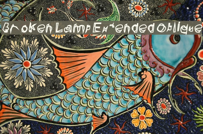 Broken Lamp Extended Oblique Font examples