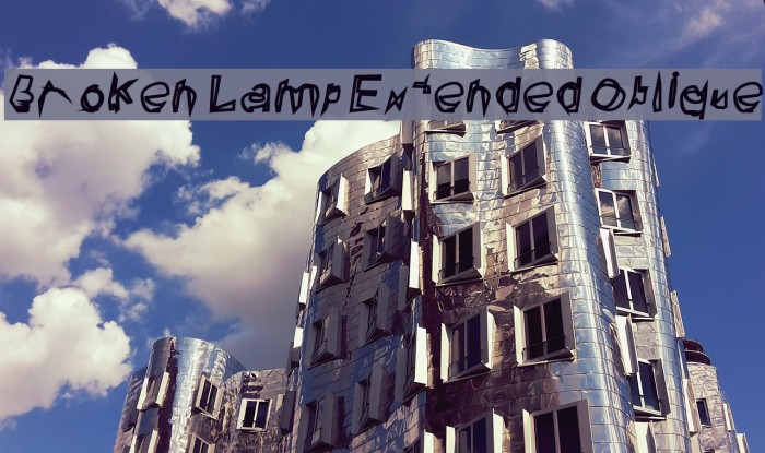 Broken Lamp Extended Oblique Font examples