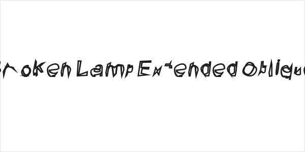 Broken Lamp Extended Oblique Logo