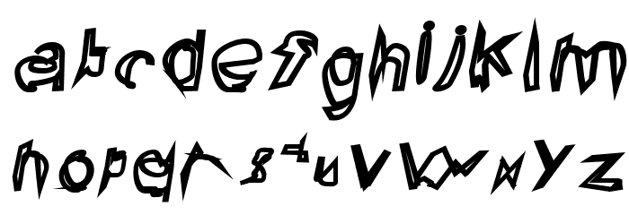Broken Lamp Extended Oblique Font LOWERCASE