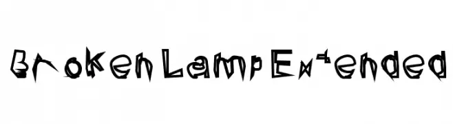 Broken Lamp Extended  Frei Schriftart Herunterladen