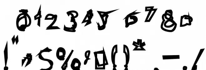 Broken Lamp Extended Font OTHER CHARS