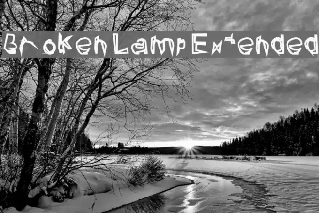 Broken Lamp Extended Font examples