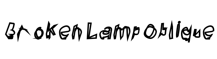 Broken Lamp Oblique  免费字体下载