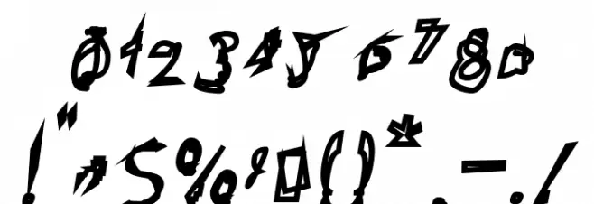 Broken Lamp Oblique Font OTHER CHARS