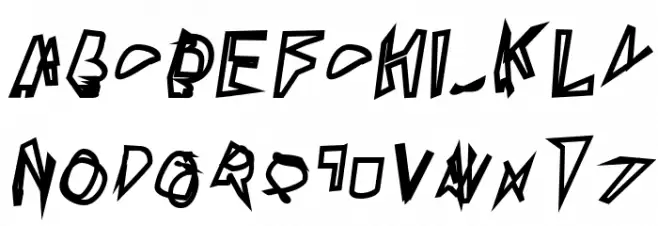 Broken Lamp Oblique 字体 大写