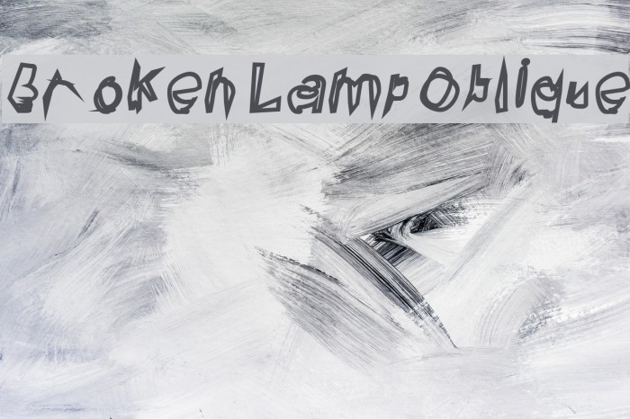 Broken Lamp Oblique Example 2