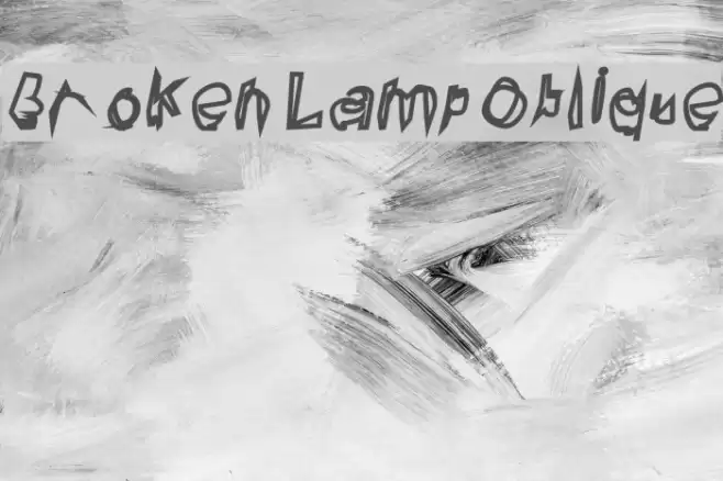 Broken Lamp Oblique Font examples