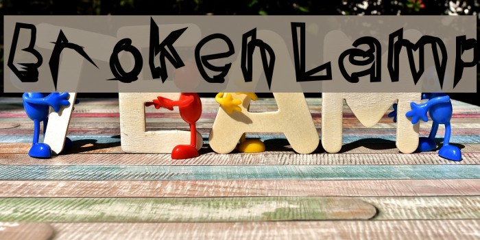 Broken Lamp Font examples