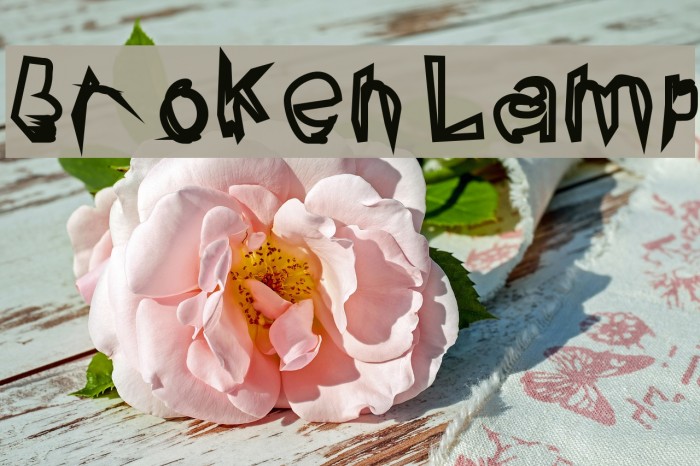 Broken Lamp Font examples