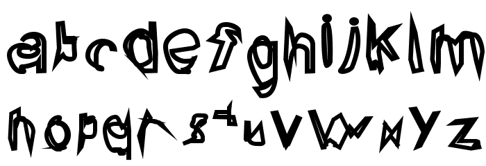 Broken Lamp Font LOWERCASE