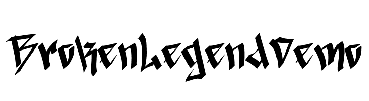 Broken Legend Demo  les polices de caractères gratuit tlcharger
