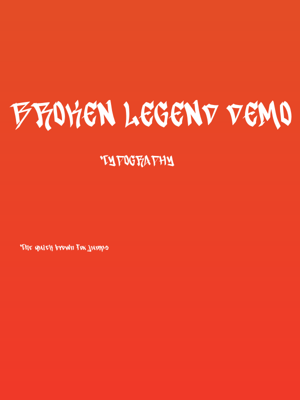 Broken Legend Demo Poster