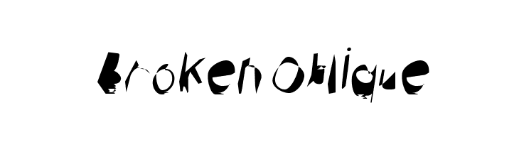 Broken Oblique  नि: शुल्क फ़ॉन्ट्स डाउनलोड