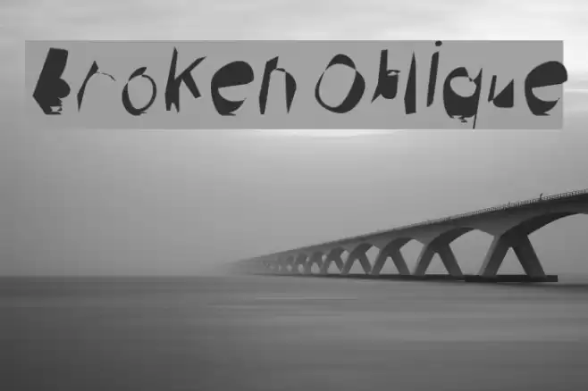 Broken Oblique Font examples