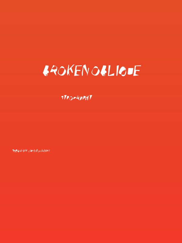 Broken Oblique Poster