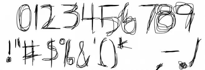 Broken Phone Nails Font OTHER CHARS