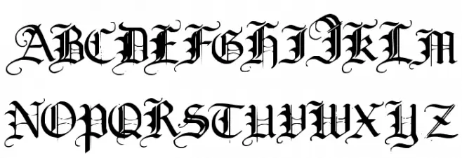 Broken Planewing フォント 大文字