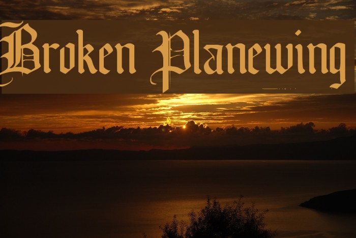 Broken Planewing Font examples