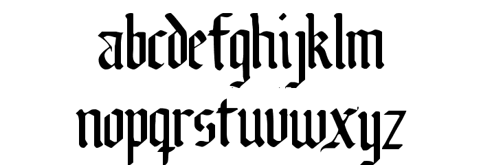 Broken Planewing Font LOWERCASE
