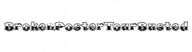 Broken Poster Tour Busted  免费字体下载