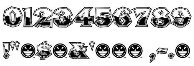 Broken Poster Tour Busted Font OTHER CHARS