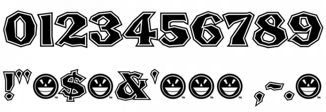 Broken Poster Tour Font OTHER CHARS