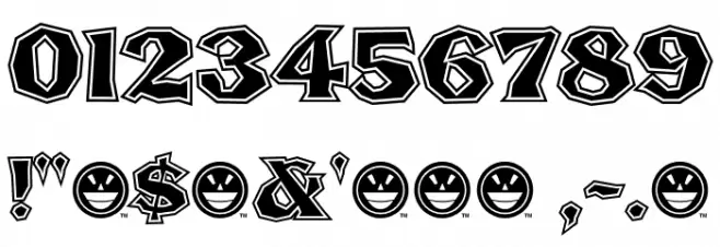 Broken Poster Tour Font OTHER CHARS