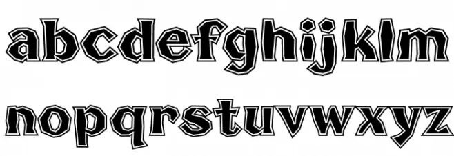 Broken Poster Tour Schriftart Kleinbuchstaben