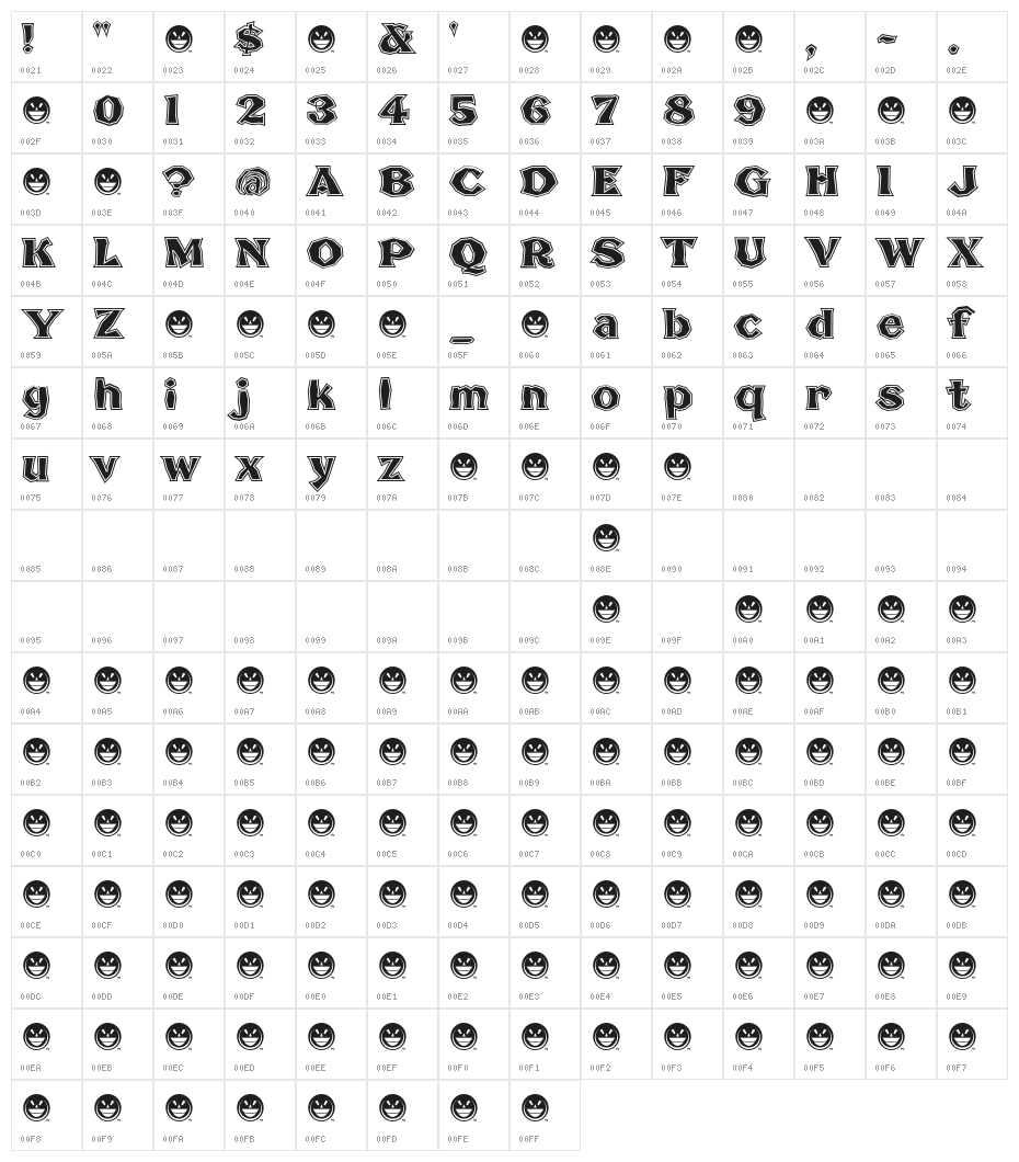 Broken Poster Tour Character Map
