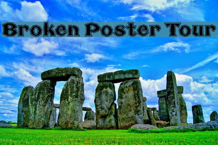 Broken Poster Tour Fonte examples
